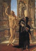 BOTTICELLI, Sandro Calumny, detail of Truth and Remorse f oil painting